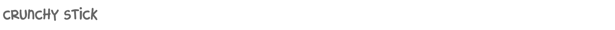 Sample characters Crunchy Stick Font